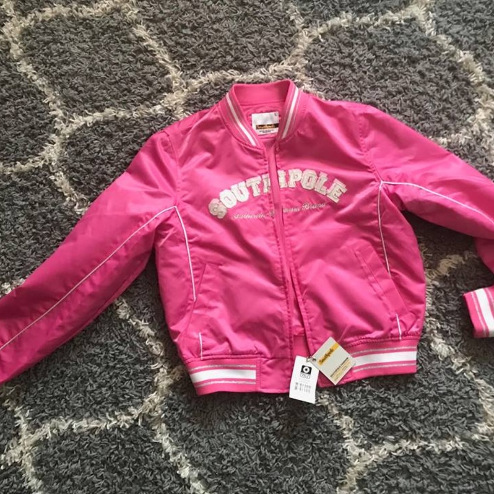 Women's Pink Southpole Bomber Jacket